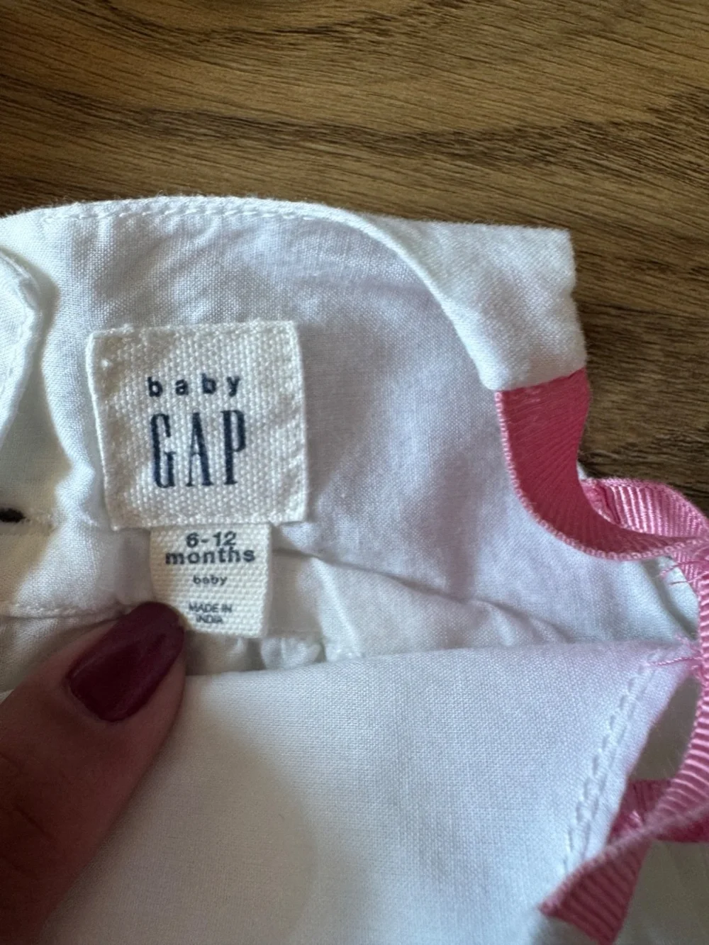 Baby GAP White Embroidered Polka Dot Bubble Romper 6-12M